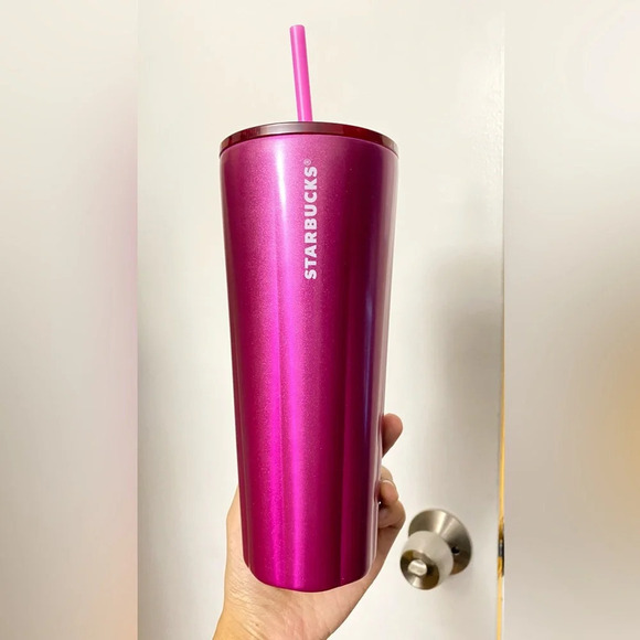 Starbucks Other - New Starbucks 2022 Holiday Metallic Pink Scalloped Stainless Tumbler 24oz Venti